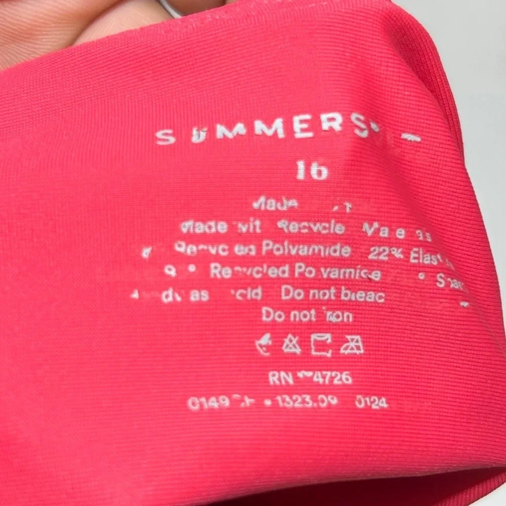 Summersalt The Ruffle Backflip Pink Colorblock One Piece Swimsuit Size 16